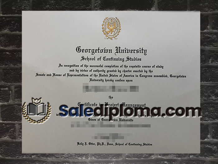 purchase fake Georgetown University certificate