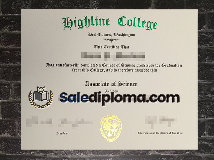 purchase fake Highline College degree