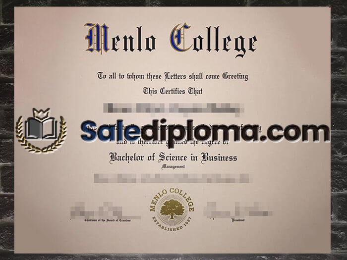 purchase fake Menlo College degree