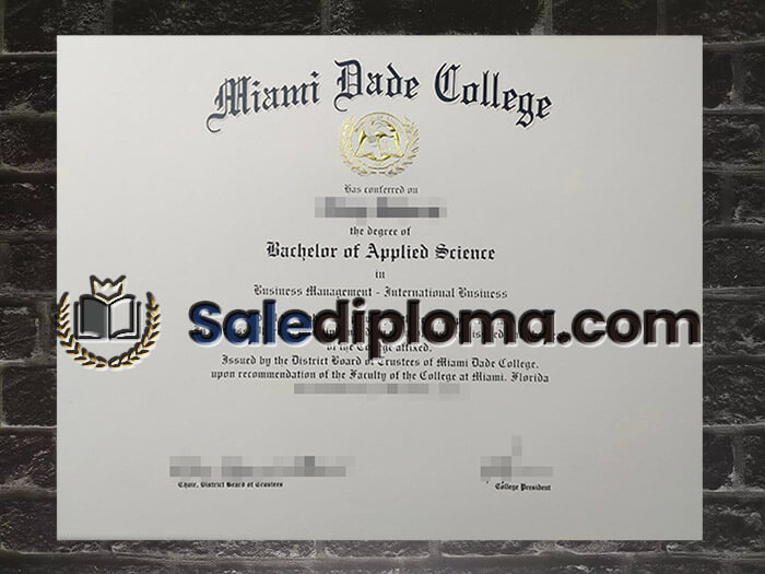 purchase fake Miami Dade College degree