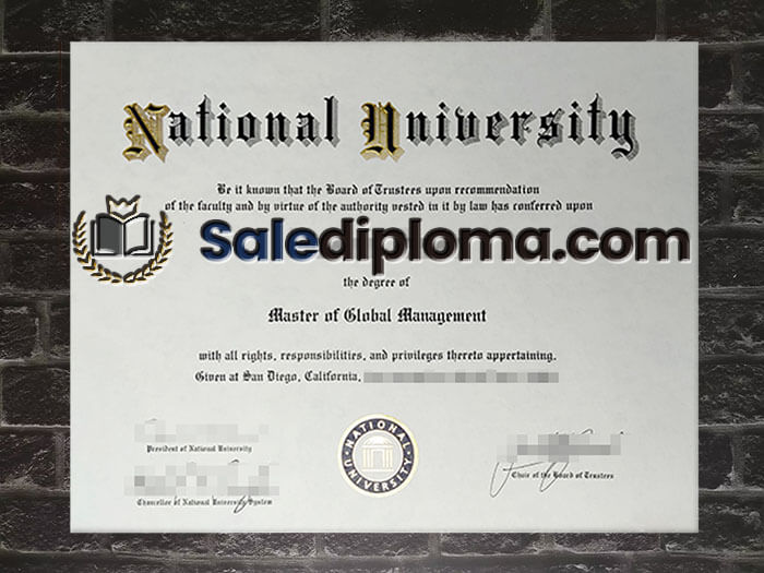 purchase fakle National University degree