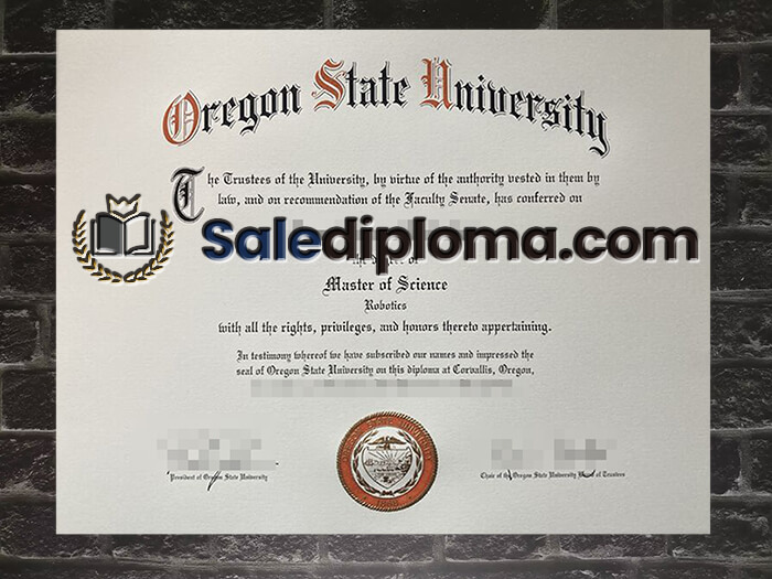 purchase fake Oregon State University diploma