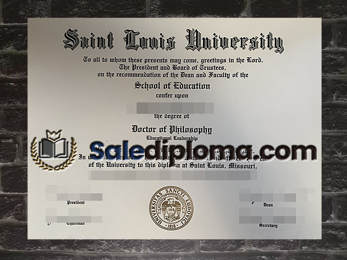 purchase faek Saint Louis University diploma