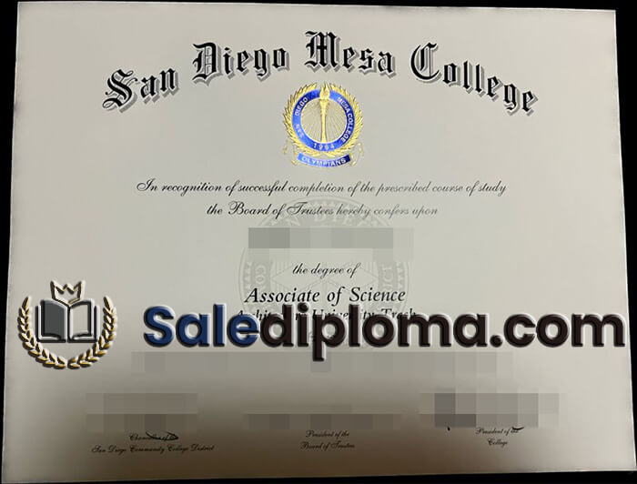 purchase fake San Diego Mesa College diploma
