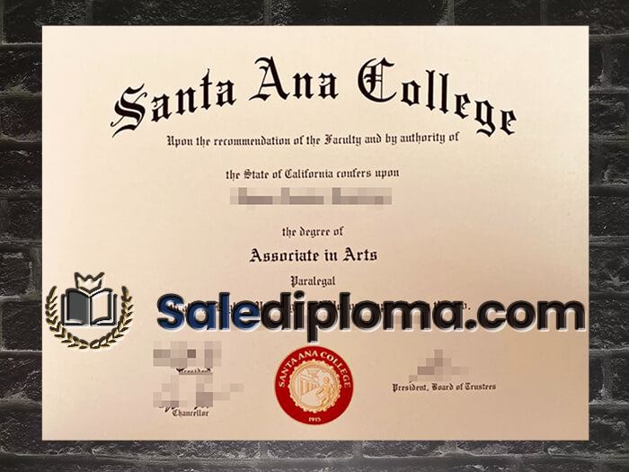 purchase fake Santa Ana College diploma