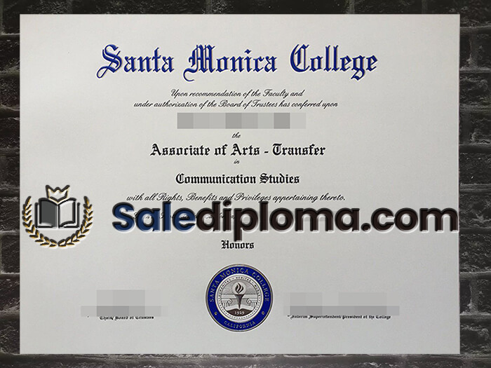 purchase fake Santa Monica College diploma