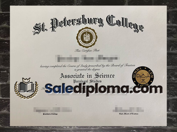 purchase fake St.Petersburg College diploma
