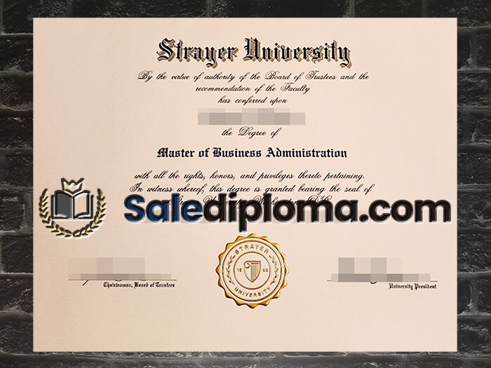 purchase fake Strayer University diploma
