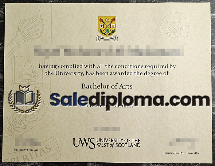purchase fake university of the west of scotland degree