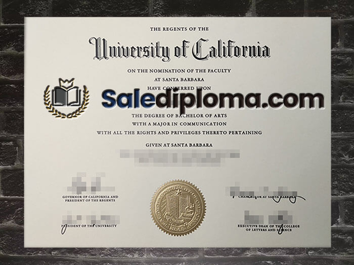 purchase fake University of California at Santa Barbara degree