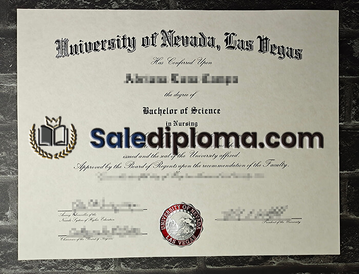 purchase fake University of Neuada cas Vegas degree