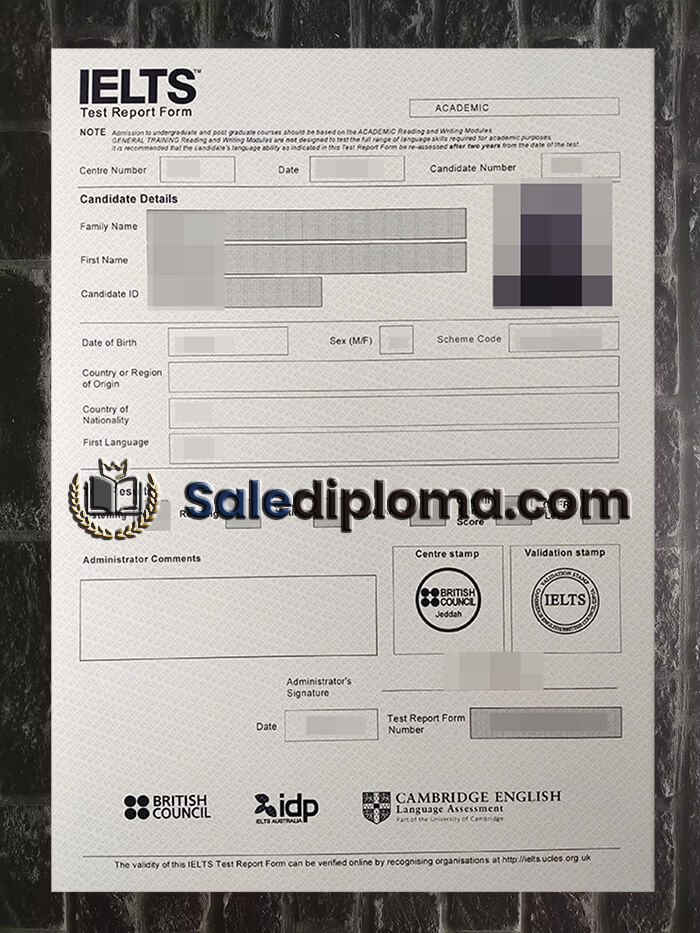 purchase fake LELTS certificates