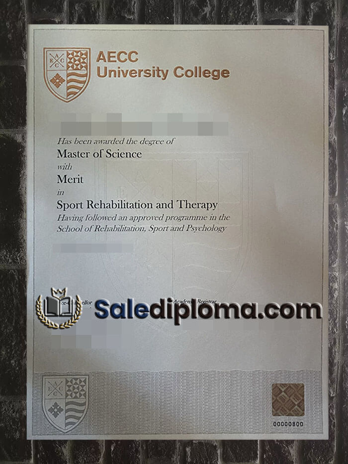 purchase fake AECC University College diploma