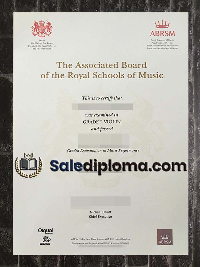 purchase fake Associated Board of the Royal Schools of Music certificate