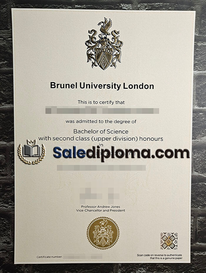 purchase fajke Brunel University London diploma
