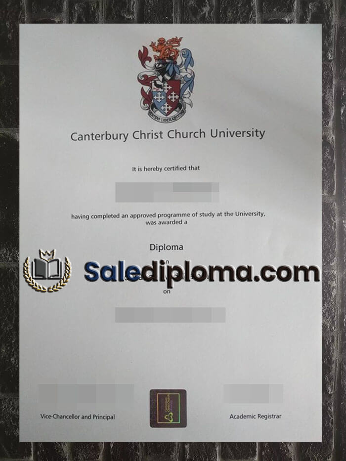purchase fake Canterbury Christ Church University certificate