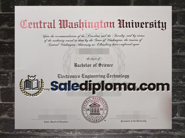 purchase fake Central Washington University diploma