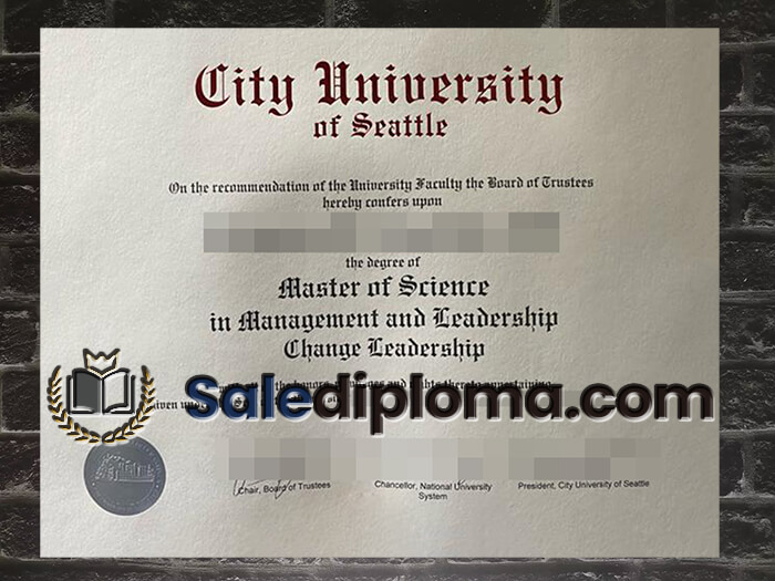 purchase fake City University of Seattle diploma