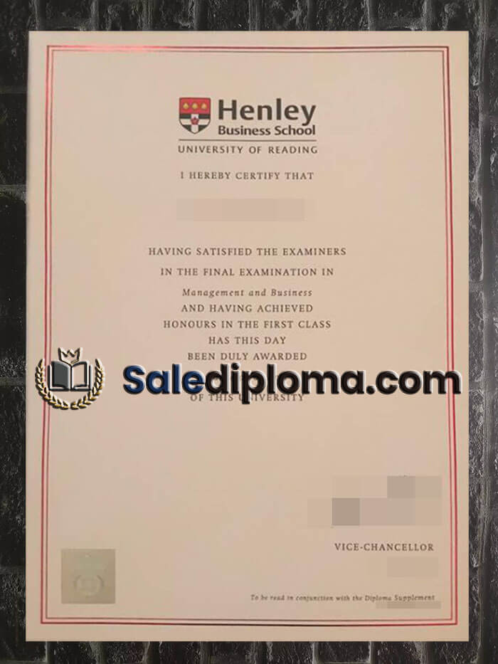purchase fake Henley Business School diploma