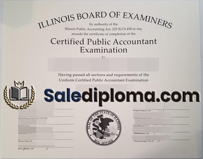 purchase fake Illinois CPA certificate