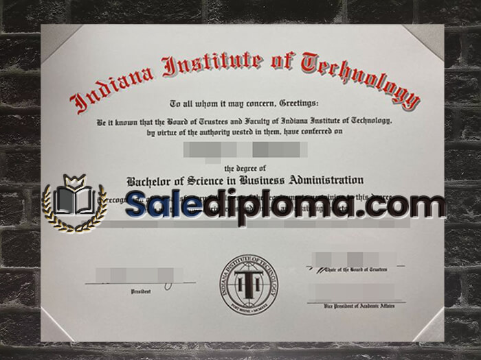 purchase fake Indiana Institute of Technology diploma