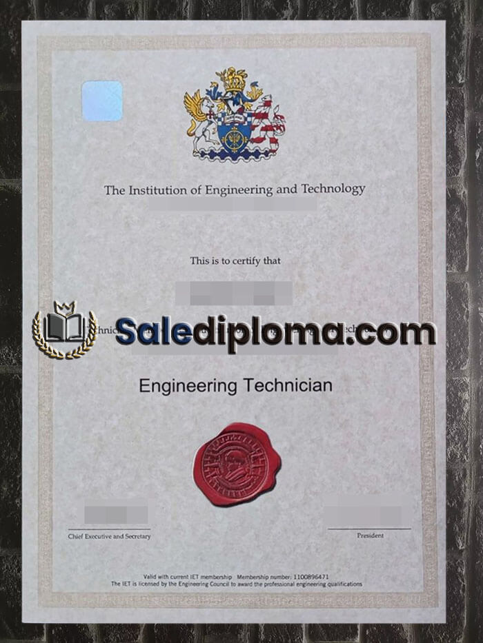purchase fake Institution of Engineering and Technology certificate
