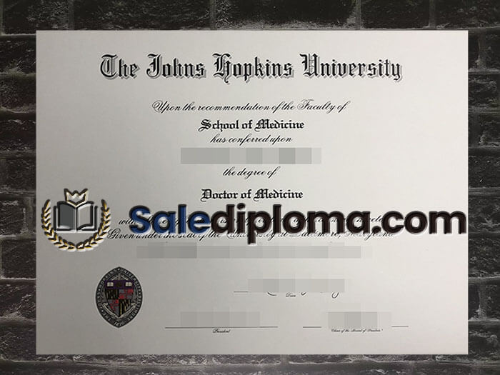 purchase fake Johns Hopkins University diploma