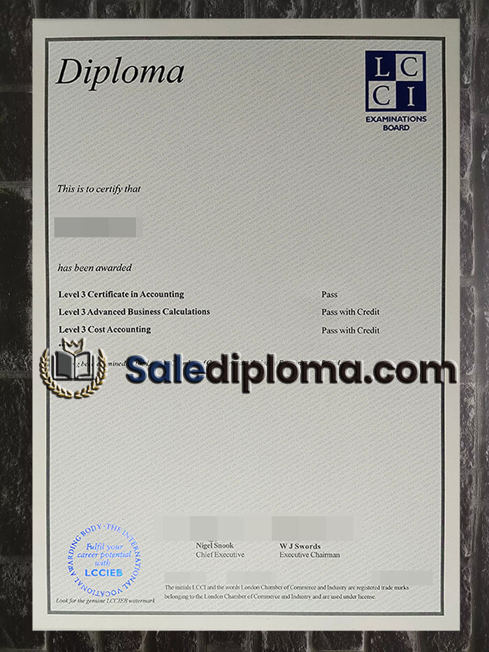 purchase fake LCCI diploma online