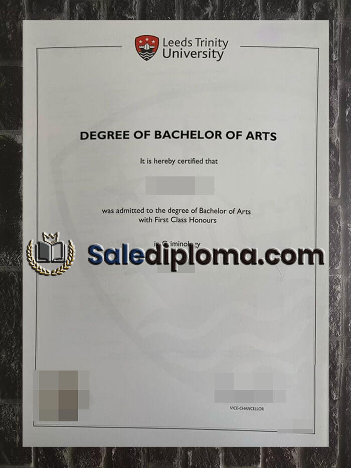 purchase fake Leeds Trinity University diploma