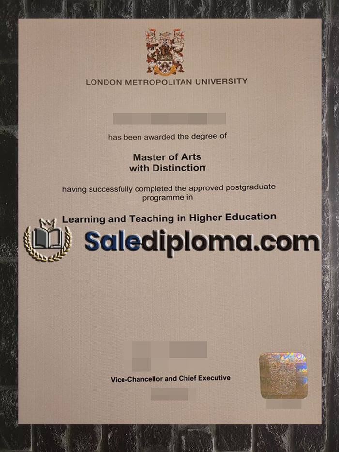 purchase fake London Metropolitan University diploma