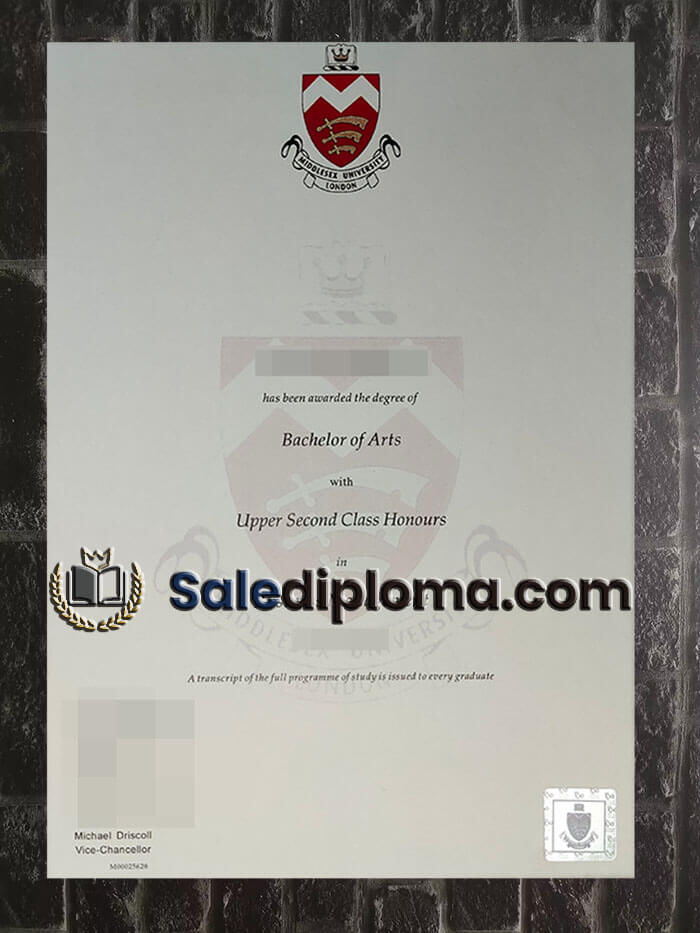 purchase fake Middlesex University London diploma