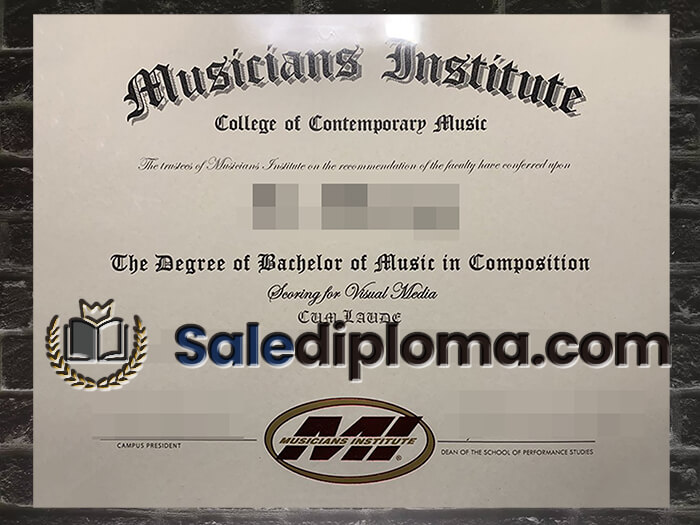 purchase fake Musicians Institute diploma