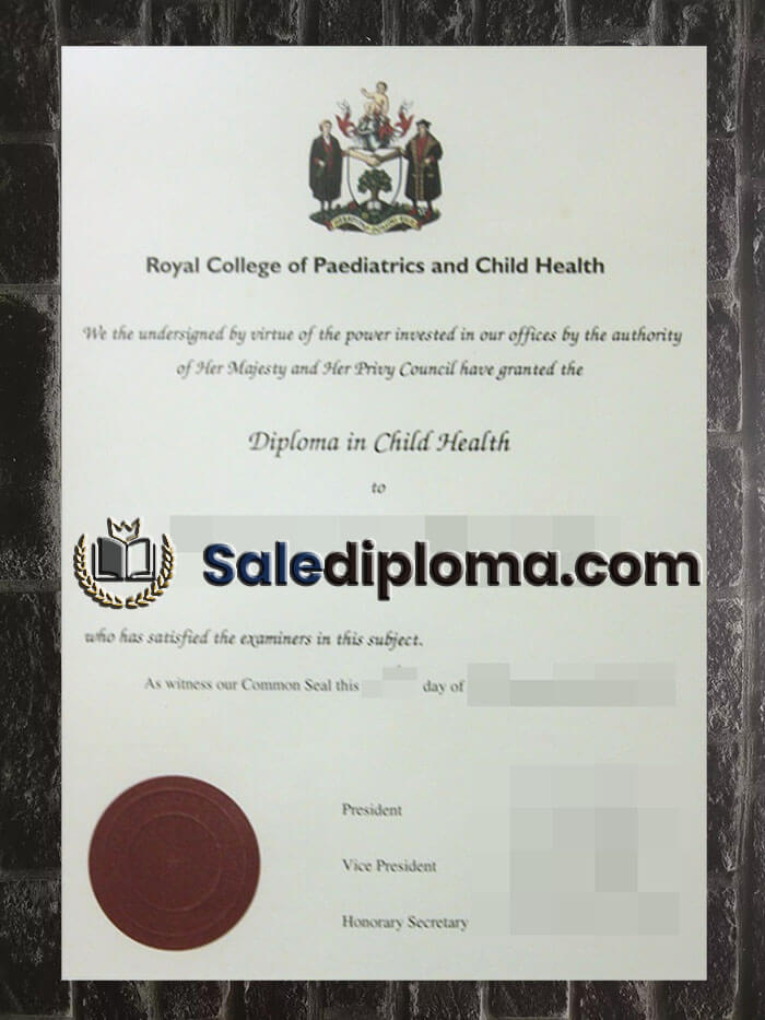purchase fake Royal College of Paediatrics and Child Health degree