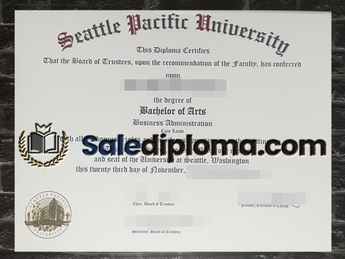 purchase fake Seattle Pacific University diploma