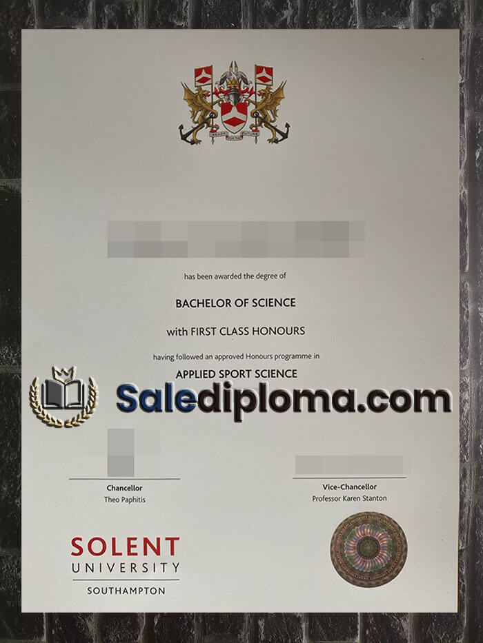 purchase fake Solent University diploma