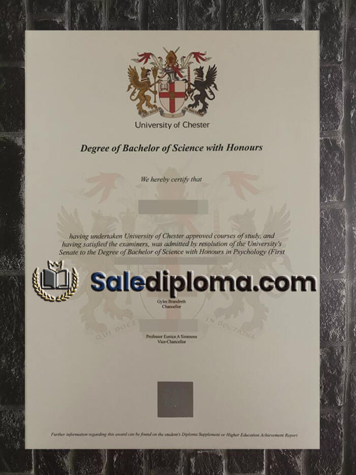 purchase fake University of Chester diploma