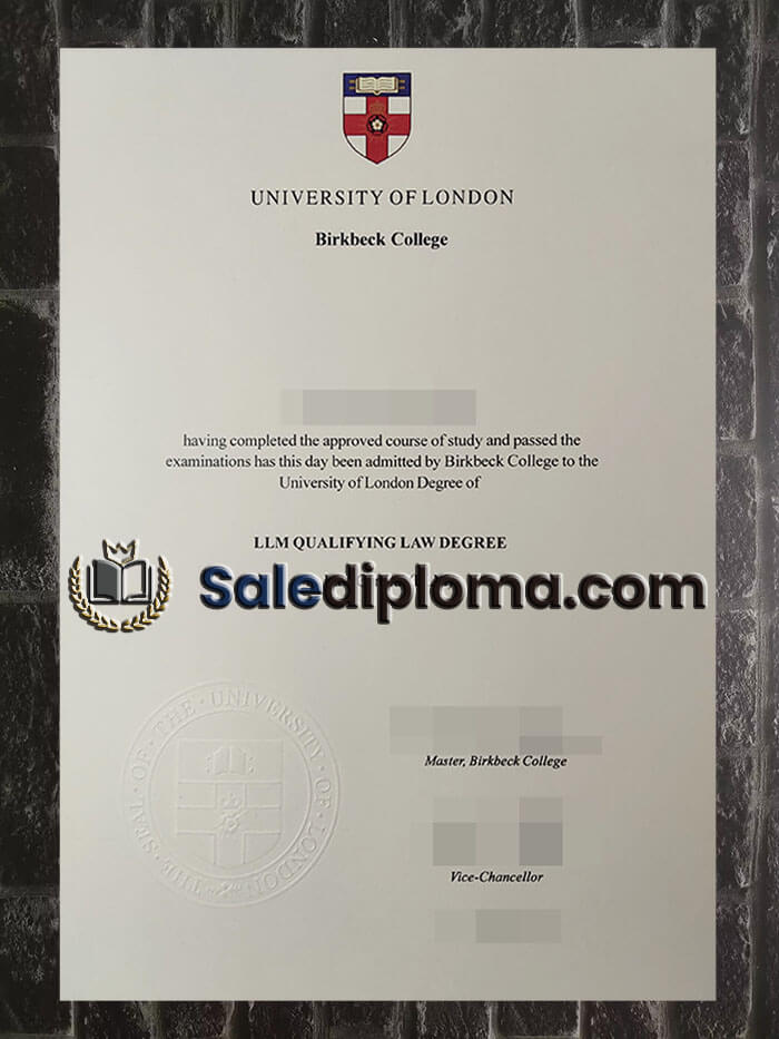 purchase fake University of London Birkbeck College diploma