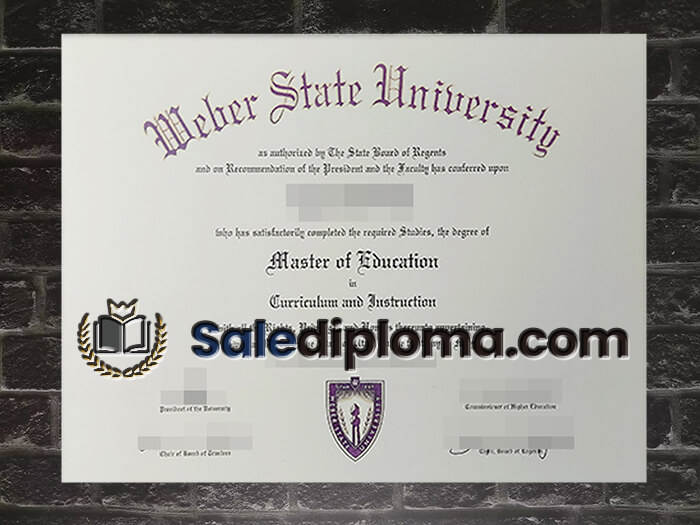 purchase fake Weber State University diploma