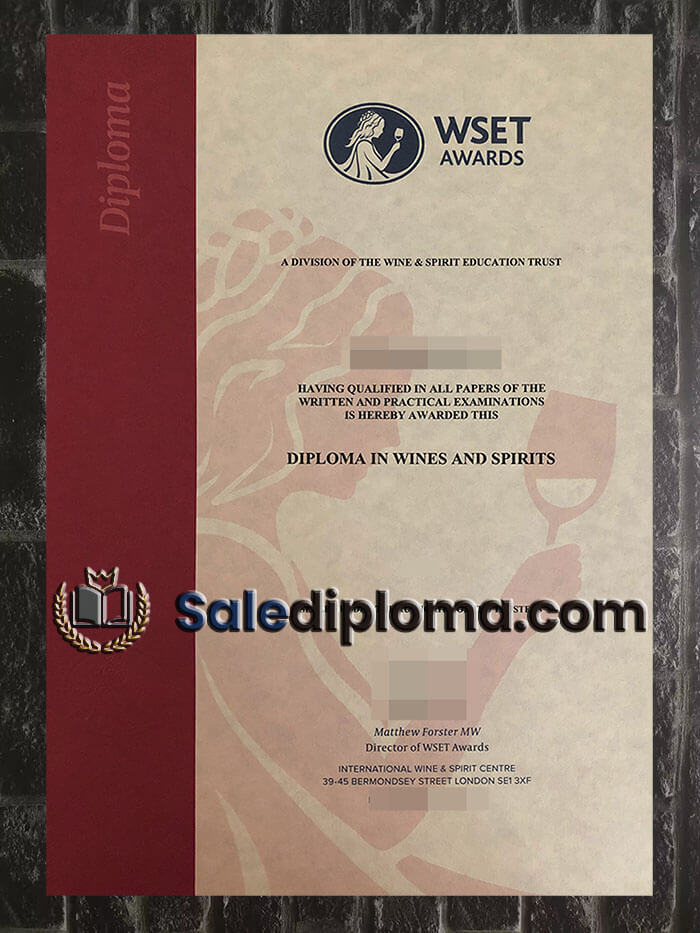 purchase fake Wines and Spirits diploma degree