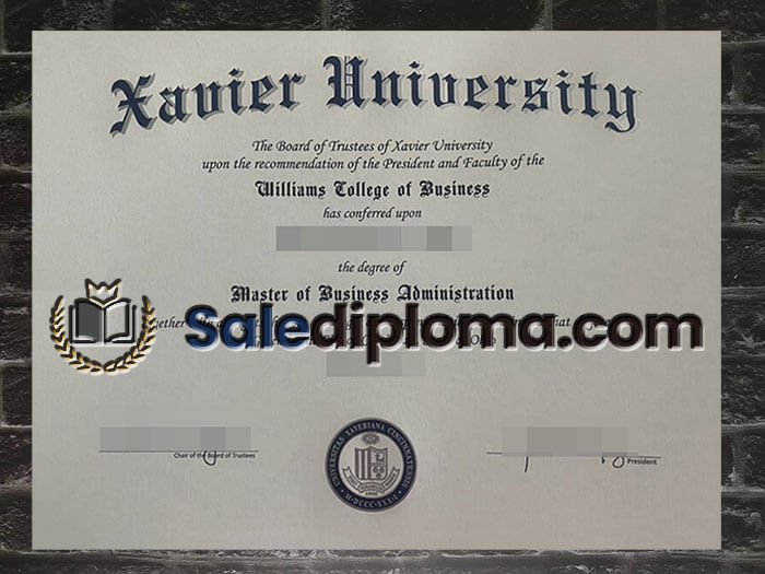 purchase fake Xavier University diploma