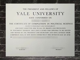 purchase fake Yale University certificate