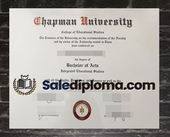 purchase fake Chapman University diploma