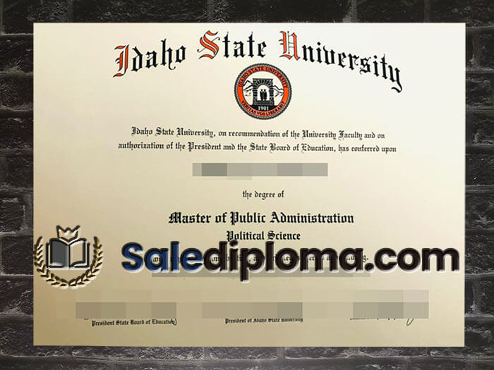 purchase fake Idaho State University diploma