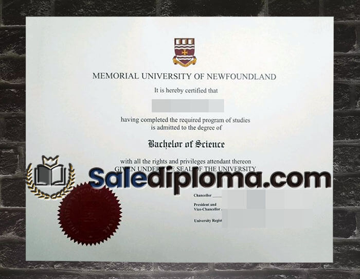 purchase fake Memorial University of Newfoundland diploma