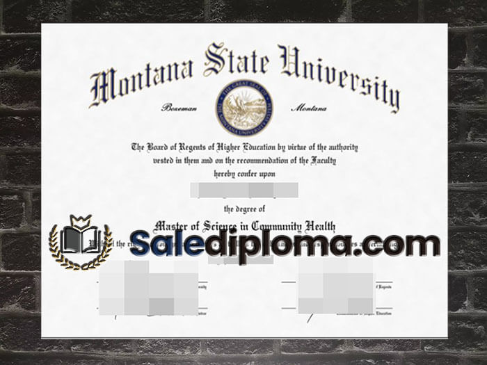 purchase fake Montana State University diploma