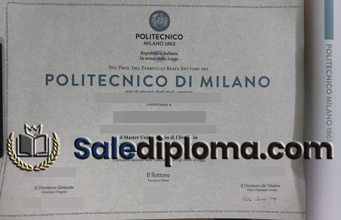 purchase fake Politecnico Di Milano diploma
