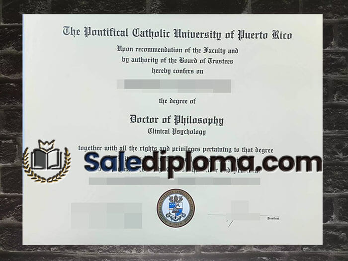 purchase fake Pontifical Catholic University of Puerto Rico diploma