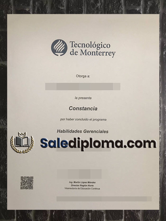 purchase fake Tecnológico de Monterrey diploma