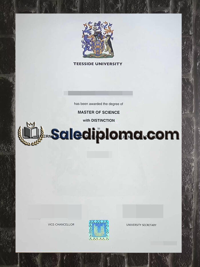 purchase fake Teesside University diploma