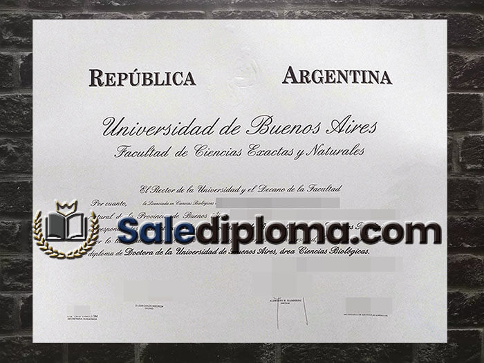 purchase fake Universidad de Buenos Aires diploma